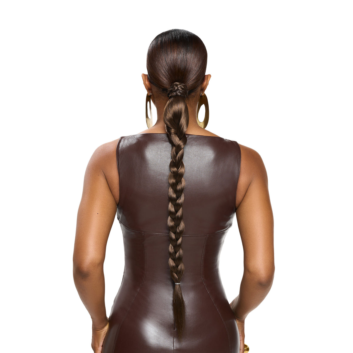 #6 8 Latte Non Toxic Synthetic Braided Ponytail