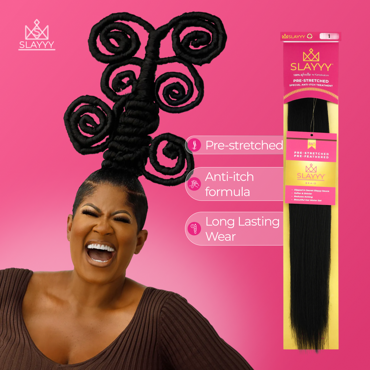 #1 Black Stallion - Jet Black | Non-Toxic Synthetic Braiding Hair