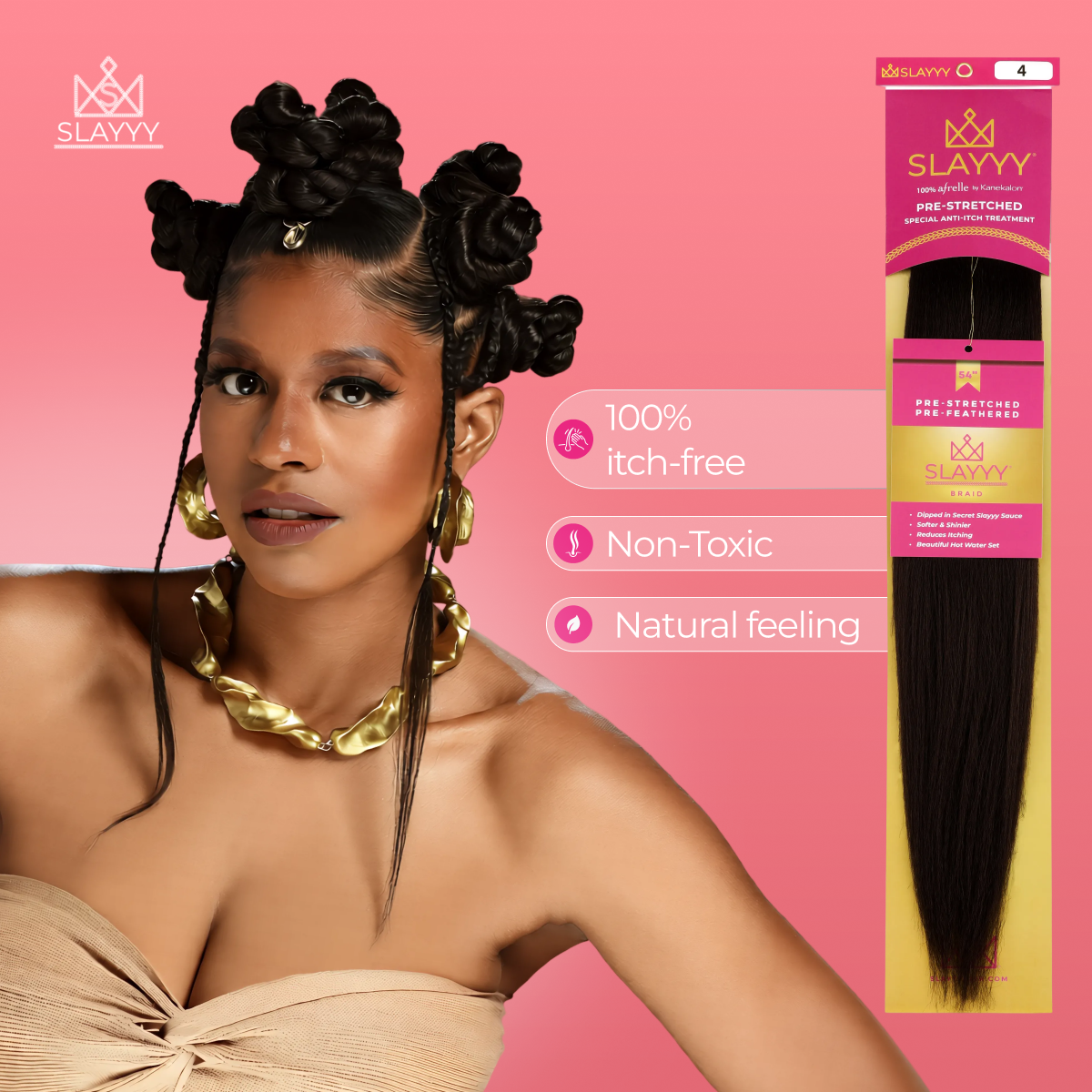 #4 Chocolate (Warm Brown) | Non-Toxic Synthetic Braiding Hair